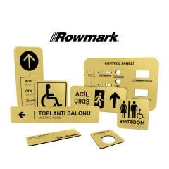 Rowmark Fırçalı Altın (Brushed Gold) / Siyah Lazer Kazıma Plakası (60cm x 120cm) - LaserMax LM922734