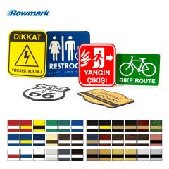 Rowmark Siyah / Beyaz - Lasermax LM922402 Lazer Plaka