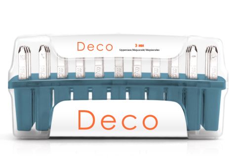 Deco (3mm) Ufak Harf Metal Damga Seti