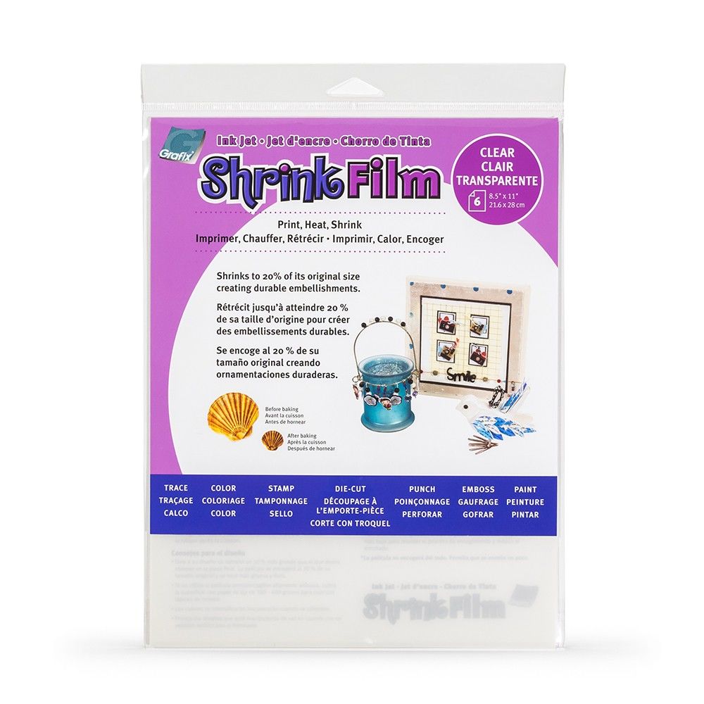 Shrink Film Takı Tasarım Kağıtları Inkjet (clear/şeffaf)