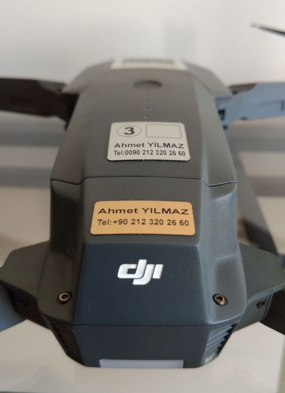 Drone İletişim Etiketi Altın Rengi 17,5 x 30 mm (4 lü set)