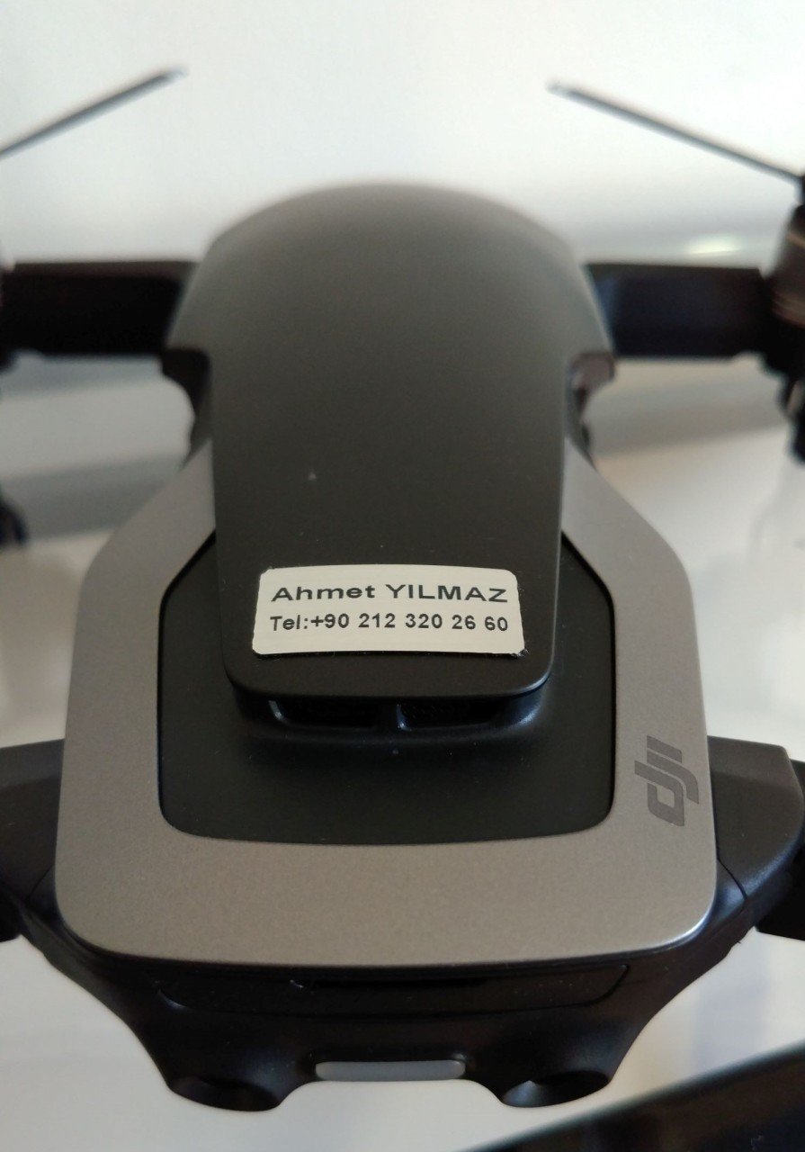 Drone İletişim Etiketi Gümüş Rengi 12,5 x 25 mm (4 lü set)