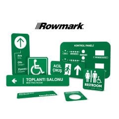 Rowmark Yeşil / Beyaz - Lasermax LM922932 Lazer Plaka