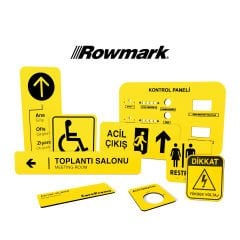 Rowmark Sarı / Siyah - Lasermax LM922704 Lazer Plaka