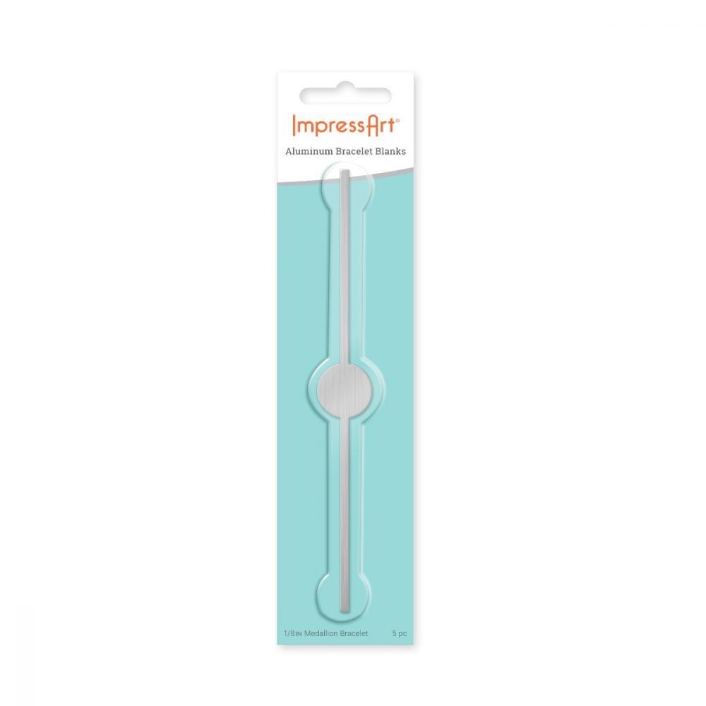 Madalyon Bilezik Boş, 1/8 '' x 6'' 3/4 ''Daire-Damgalama Levhaları ile