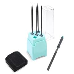 Törpü Bloğu ile Karbon Çelik İğne Törpü Seti – 5'li