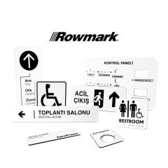 Rowmark Beyaz / Siyah - LazerMax LM922204 Lazer Kazıma Plakası (30cm x 40cm)