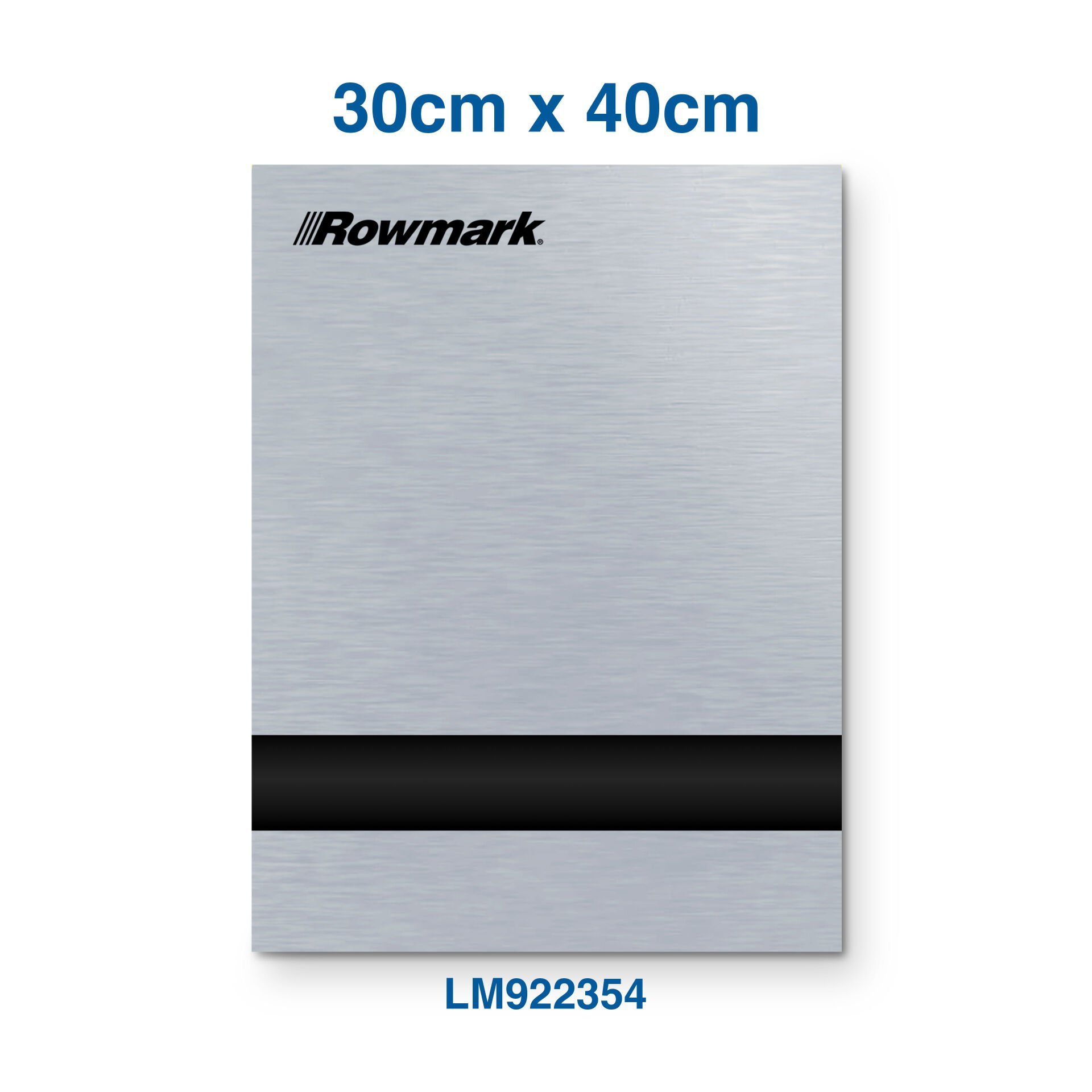 Rowmark | Mat Fırçalı Gümüş (Matt Brushed Silver) / Siyah Lazer Plaka | LaserMax LM922354 (30cm x 40cm)