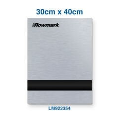 Rowmark | Mat Fırçalı Gümüş (Matt Brushed Silver) / Siyah Lazer Kazıma Plakası | LaserMax LM922354 (30cm x 40cm)