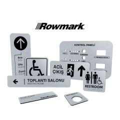 Rowmark | Kumlu Gümüş ( Smooth Silver) / Siyah Lazer Kazıma Plakası | LaserMax LM922344 (30cm x 40cm)